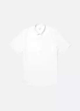 Men's Short Sleeve Linen Shirt in White