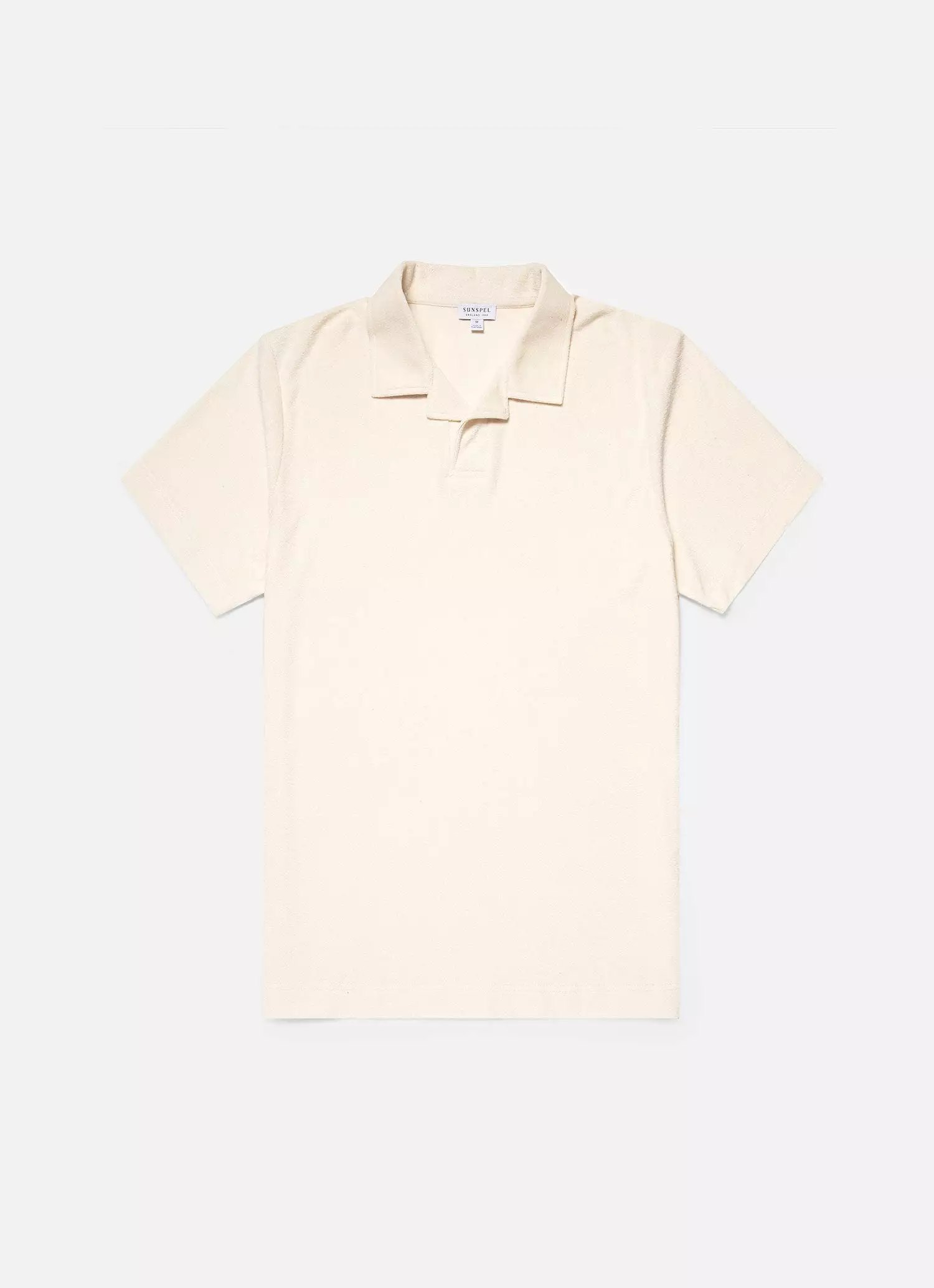 Men's Undyed Towelling Polo Shirt in Undyed