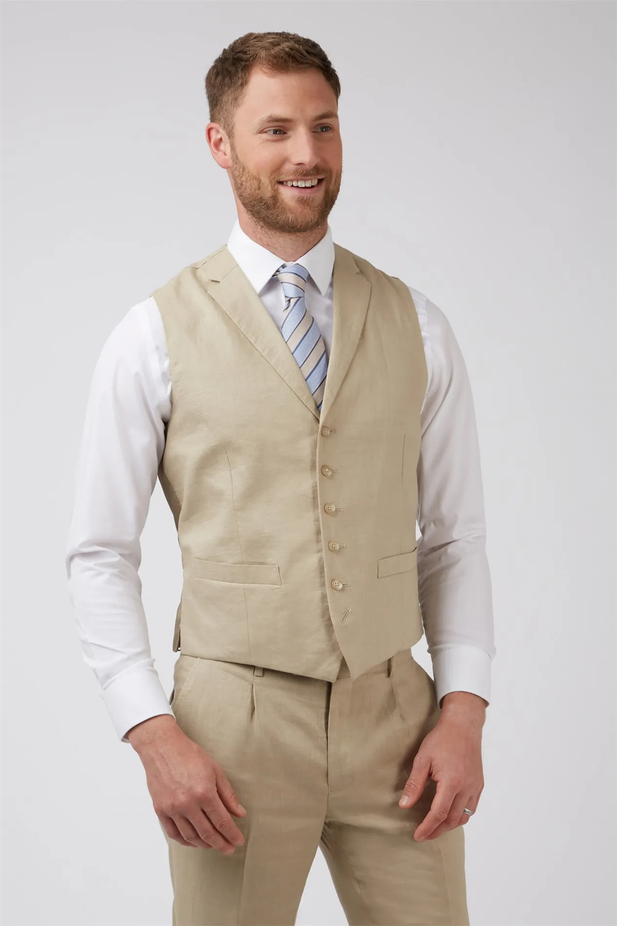 Natural Linen Waistcoat