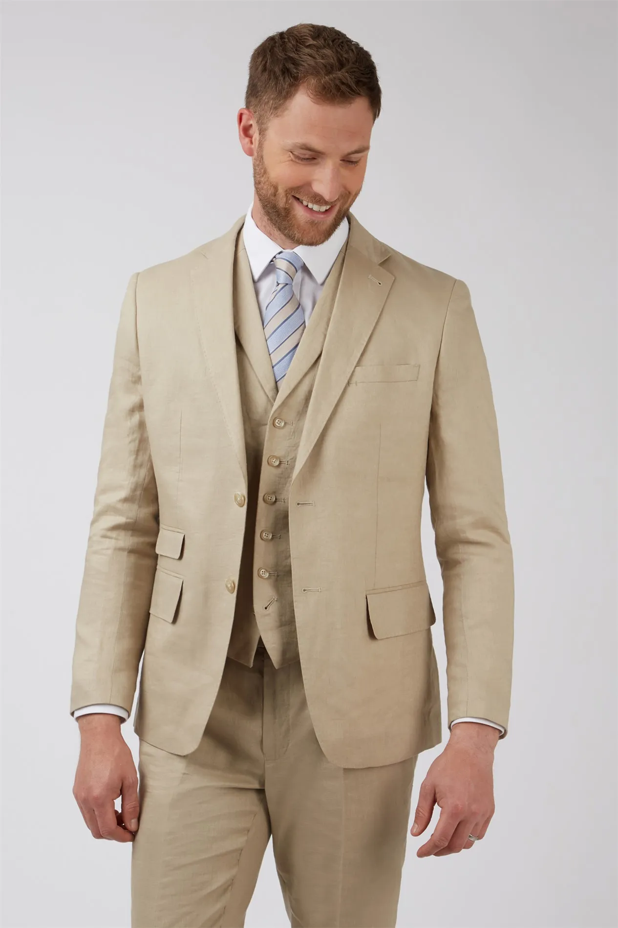 Natural Linen Waistcoat