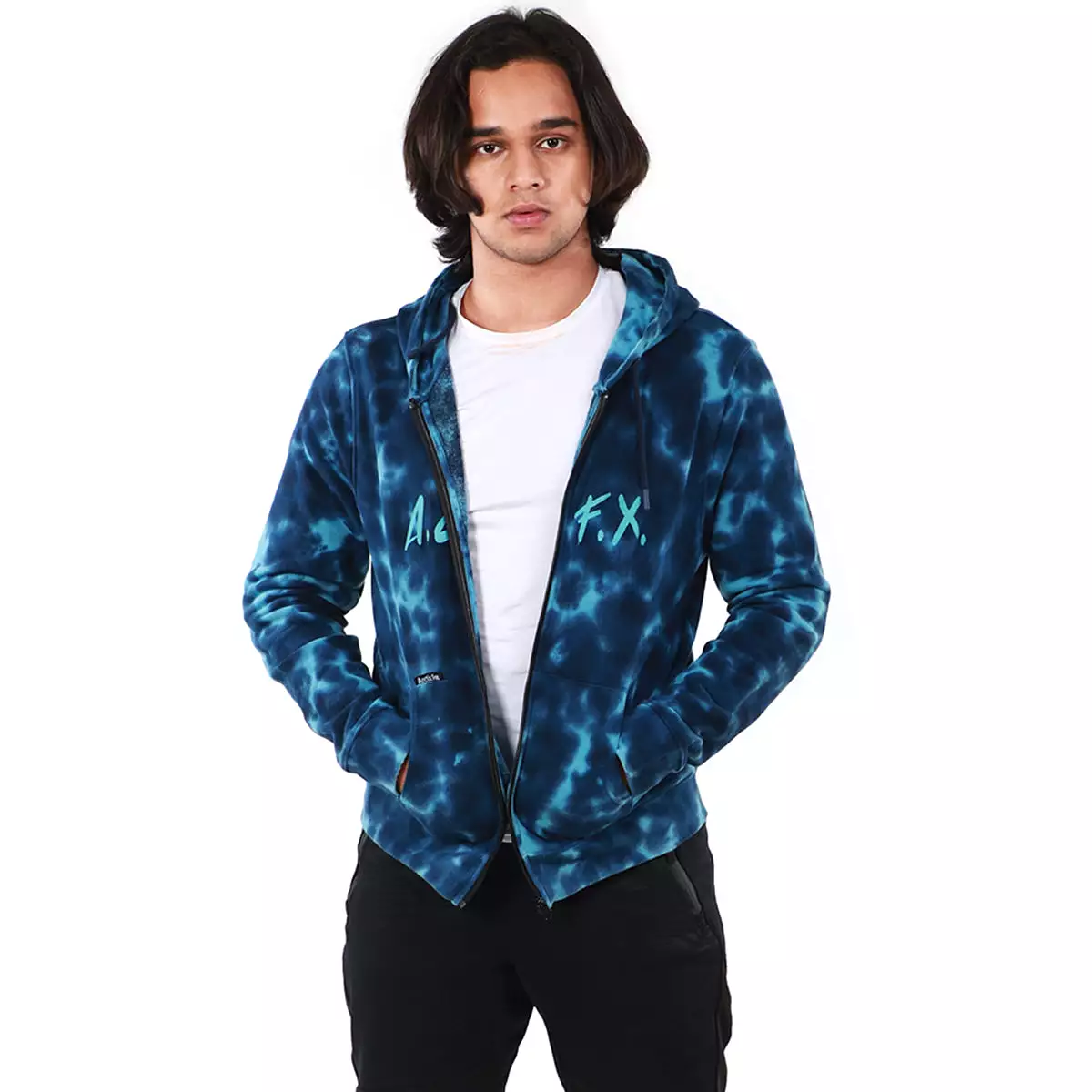 New Arctic Fox Unisex Pageant Blue Zipper Hoodies (sweatshirts)