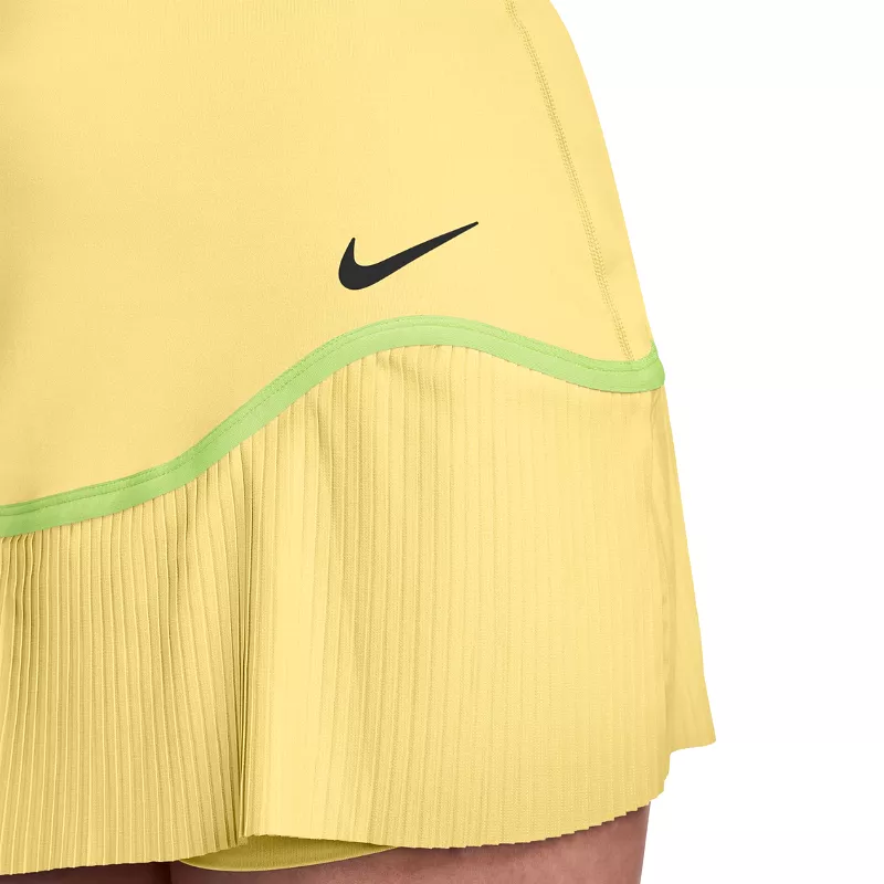 Nike Advantage Women Dri-Fit Tennis Skirt - Soft Yellow/Soft Yellow/Black