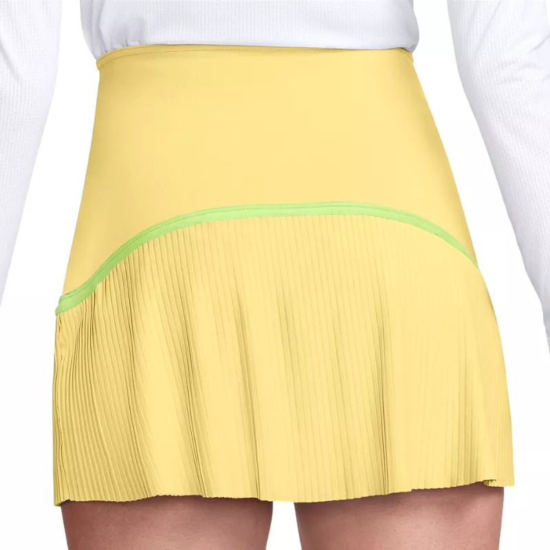 Nike Advantage Women Dri-Fit Tennis Skirt - Soft Yellow/Soft Yellow/Black