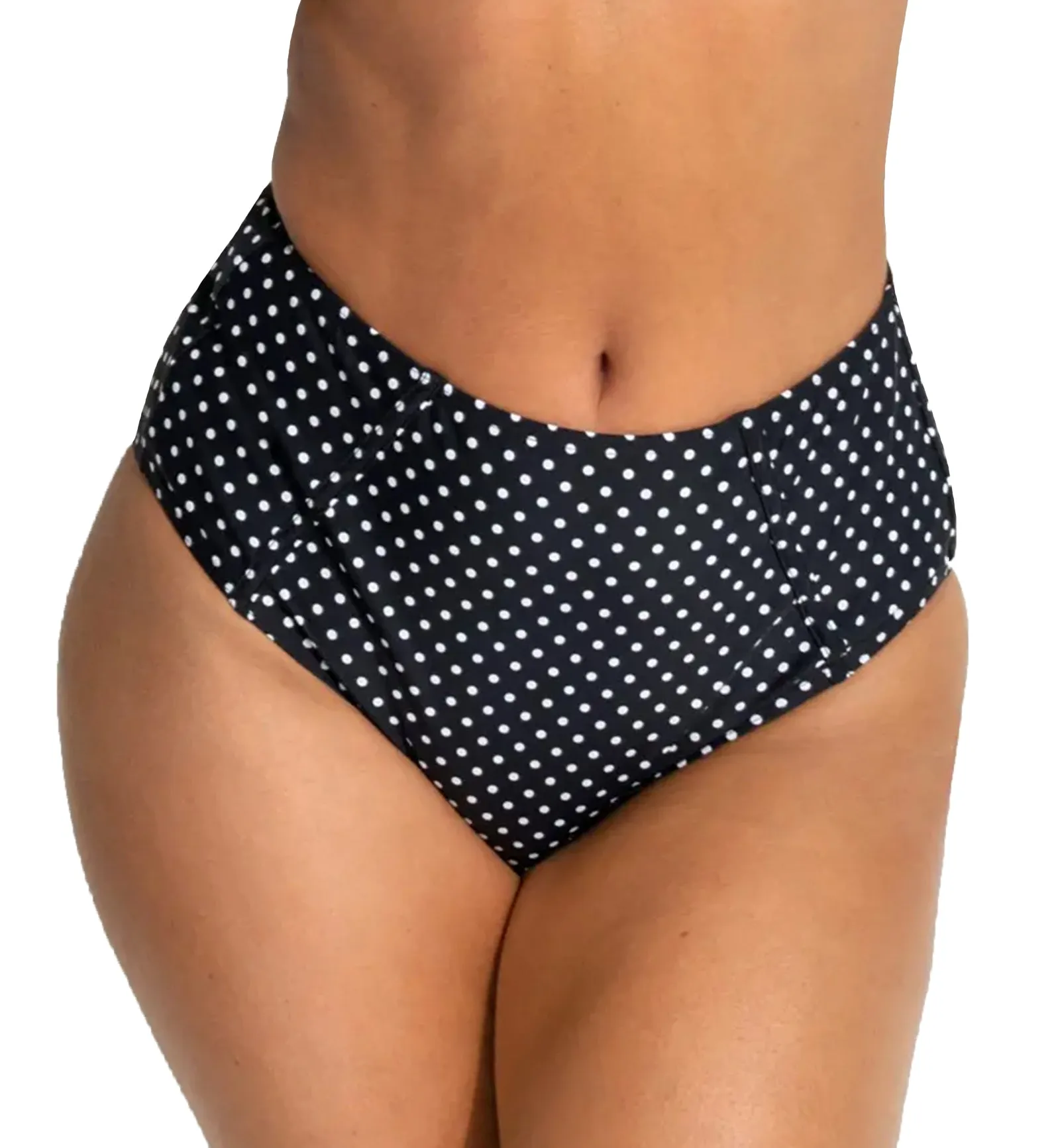 Pour Moi Sicily High Waist Control Swim Brief (26506) - Black/White