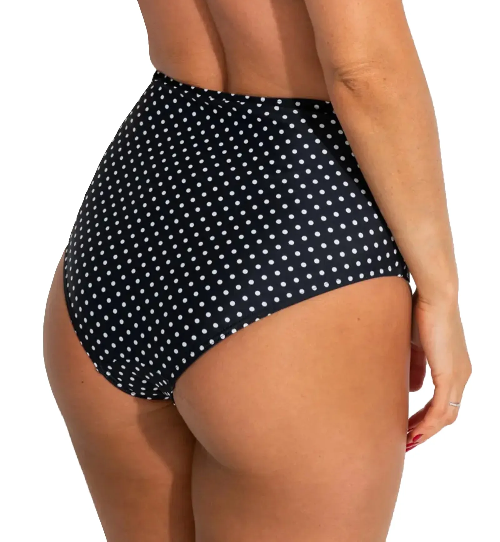 Pour Moi Sicily High Waist Control Swim Brief (26506) - Black/White