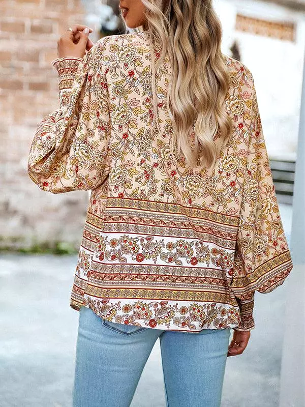 Printed Casual Long Sleeved Women Shirt