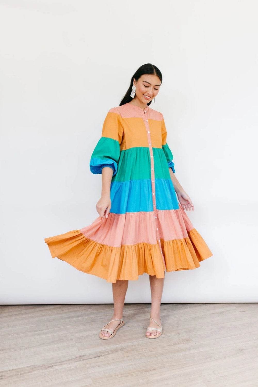 RAINBOW DIVINE MIDI DRESS