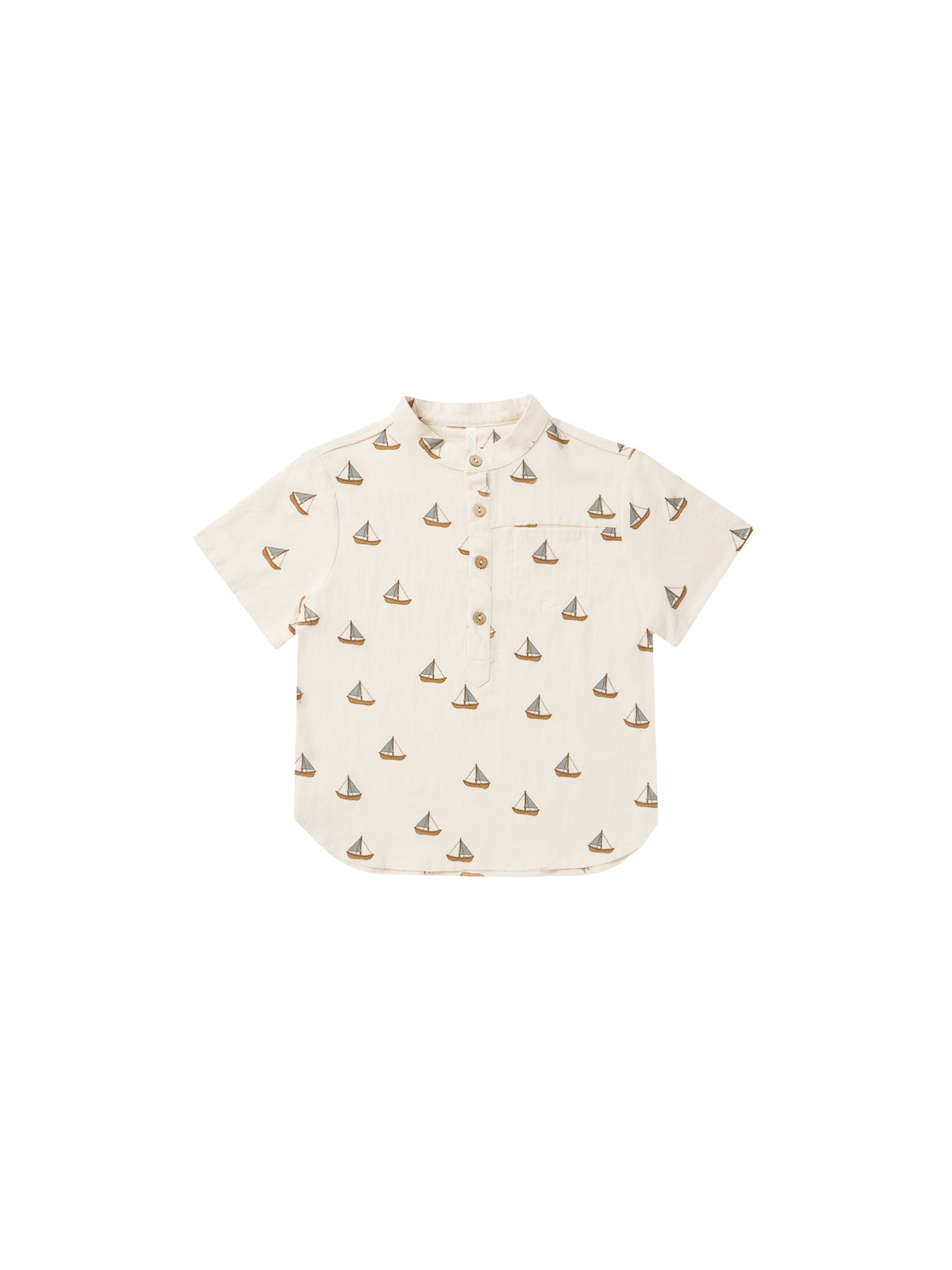 Rylee & Cru - Sailboats Short Sleeve Mason Shirt