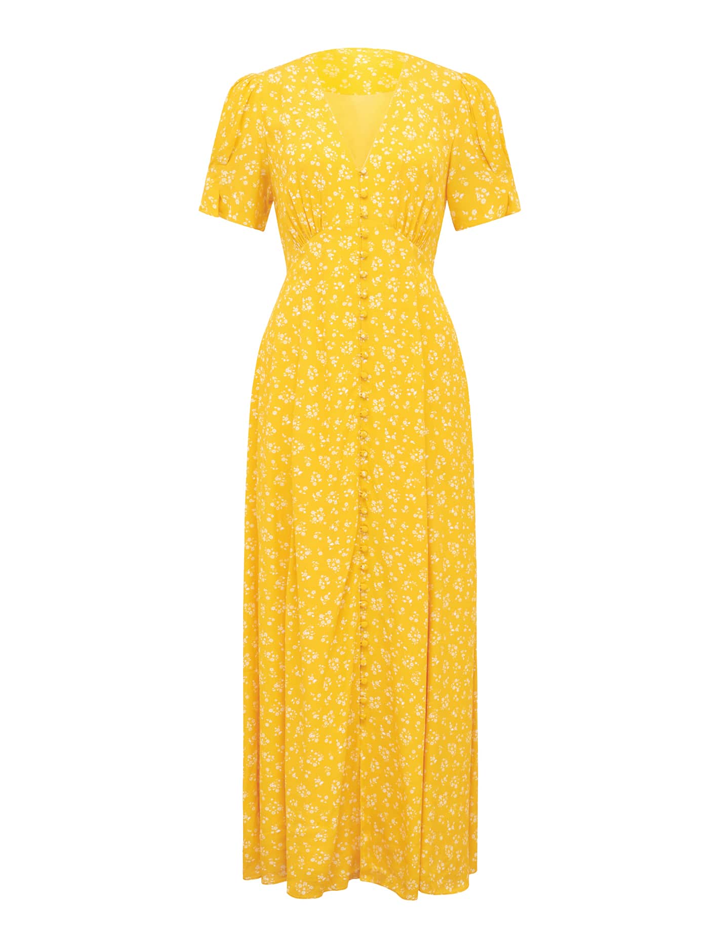 Saffron Printed Midi Sun Dress