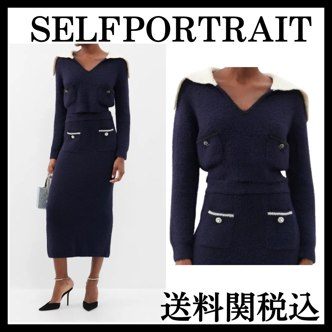 SELF PORTRAIT  |Casual Style Long Sleeves Elegant Style Formal Style