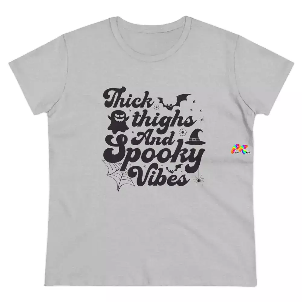 Thick Thighs Spooky Vibes Cotton T-Shirt