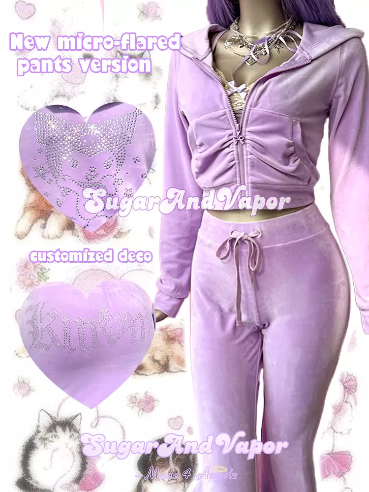 Tiana Luxe Velour 2 Pieces Pants Tracksuit Set