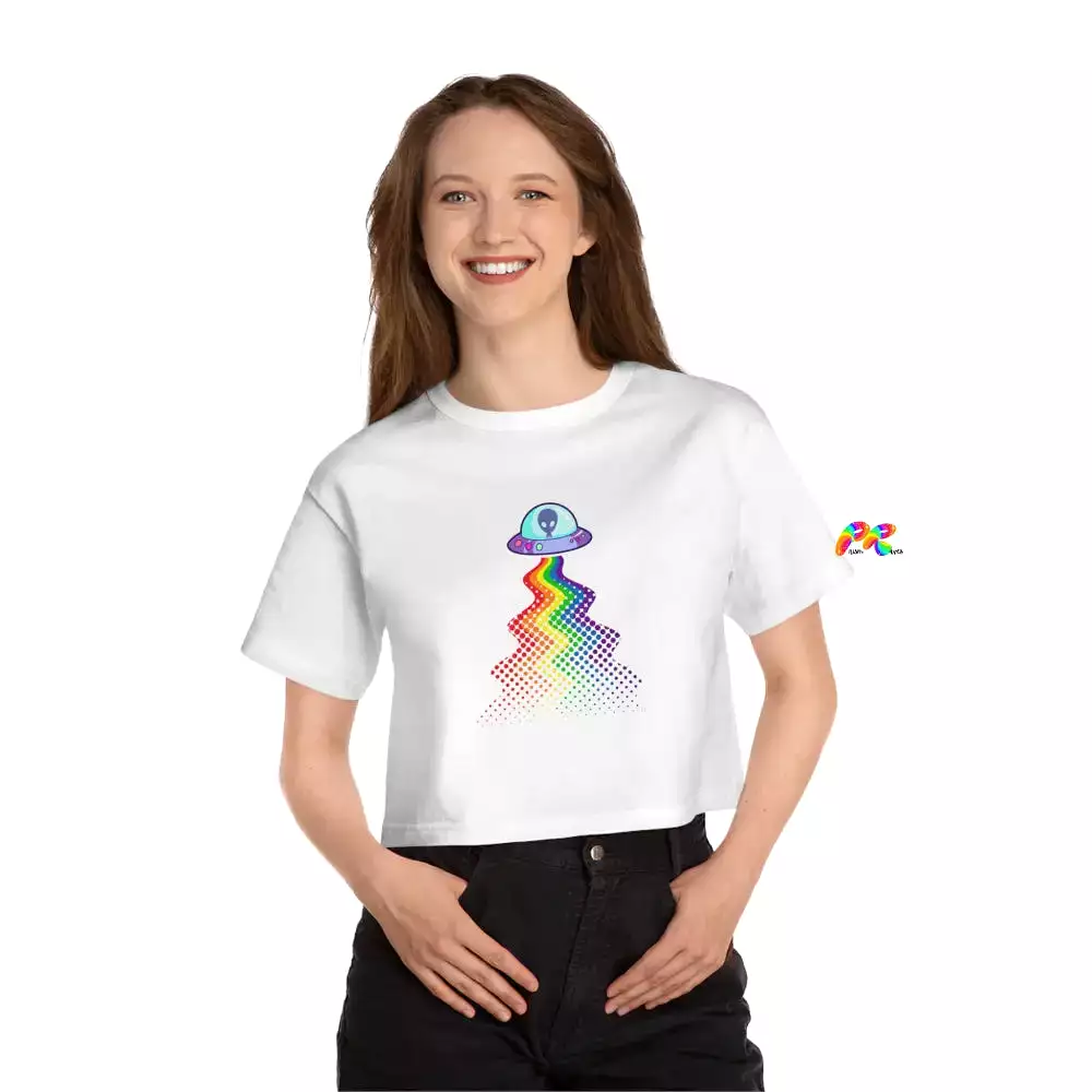 UFO Pride Champion Women's Heritage Cropped T-Shirt