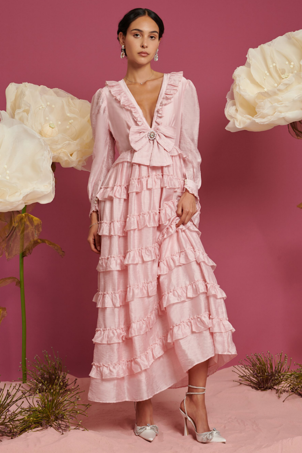 VENUS RUFFLE MAXI DRESS