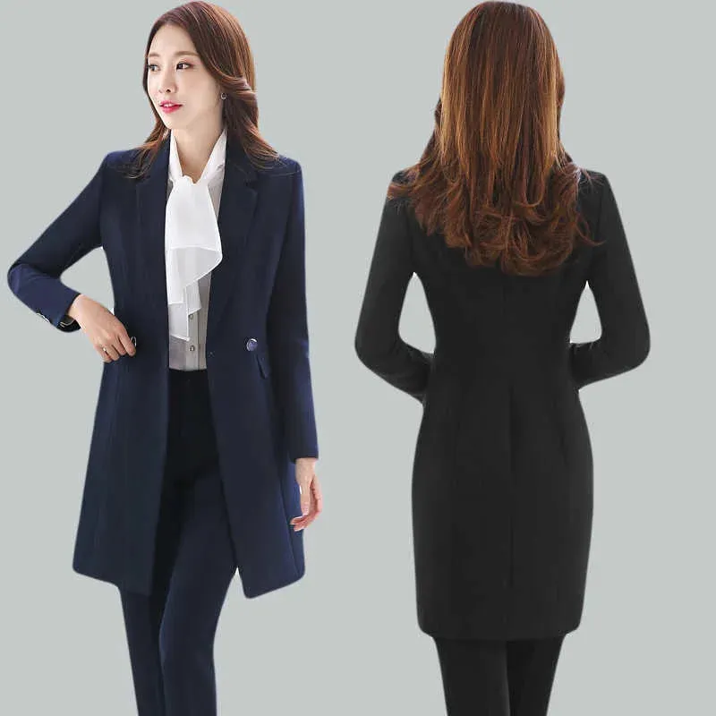 Women's Formal Business Style Blazer with Skirt Office Work Wear Set