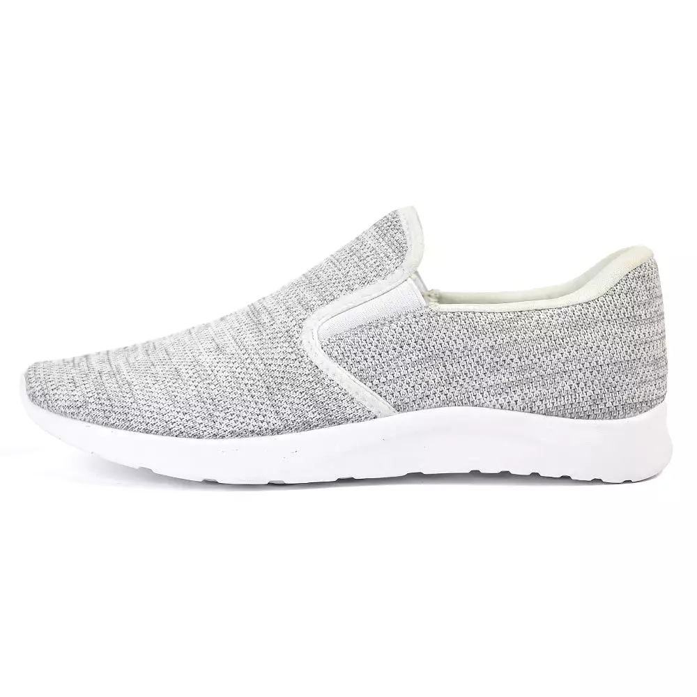 Xflow Foam Women's Slip On Walking Shoes Lightweight Casual Running Sneakers - White Grey