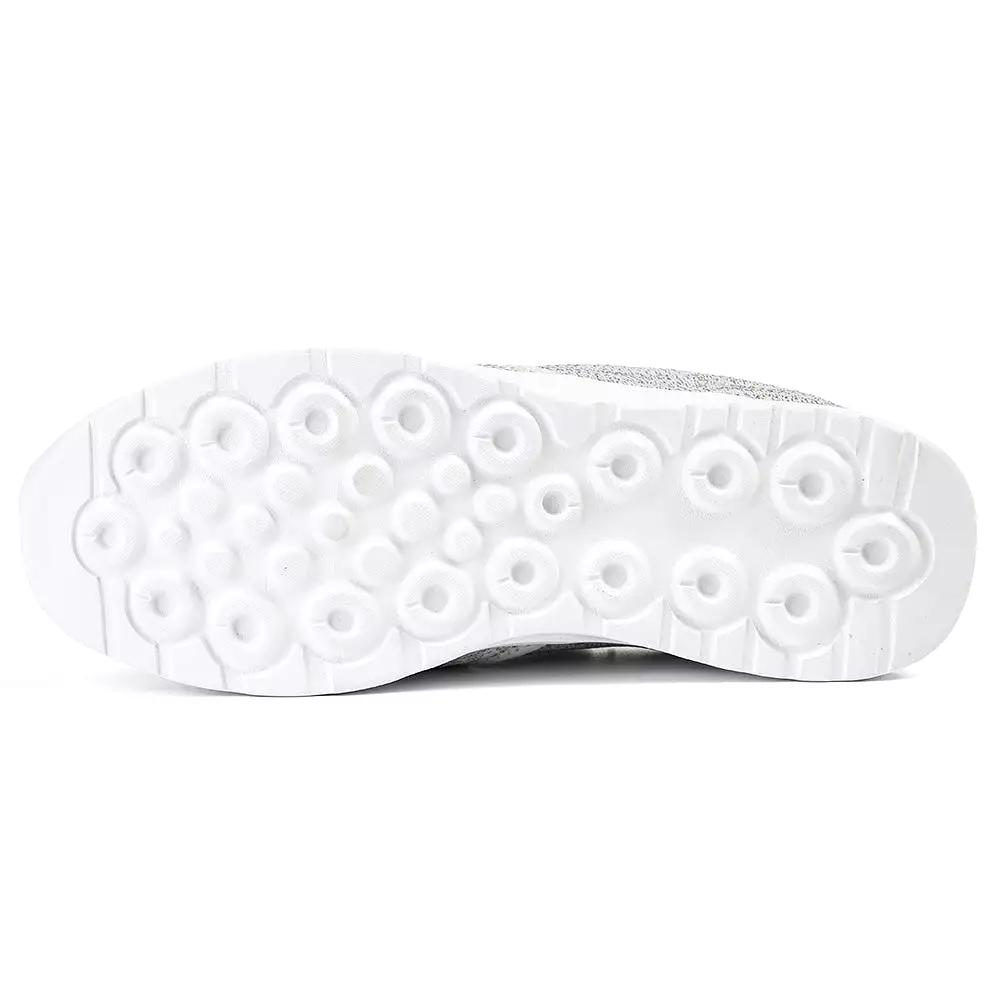 Xflow Foam Women's Slip On Walking Shoes Lightweight Casual Running Sneakers - White Grey