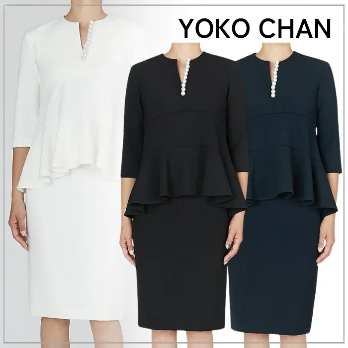 YOKOCHAN  |Cropped Plain With Jewels Formal Style  Shirts & Blouses