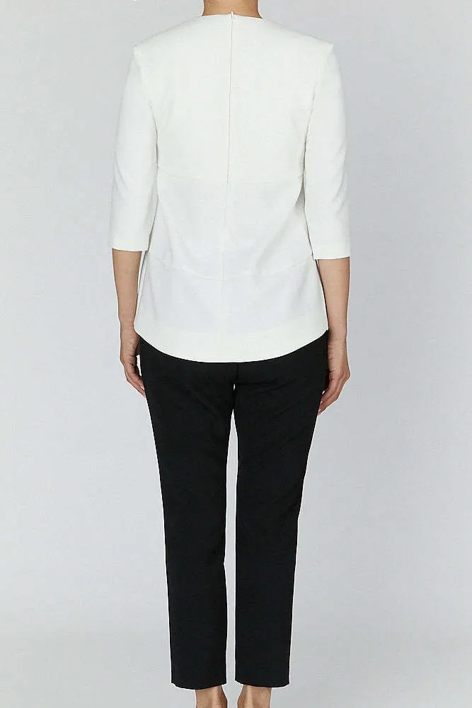 YOKOCHAN  |Cropped Plain With Jewels Formal Style  Shirts & Blouses