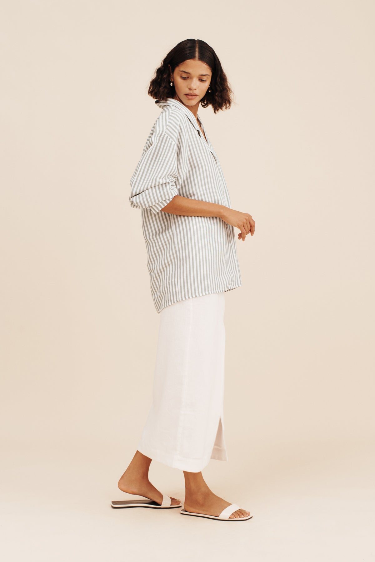 ZADIE SHIRT - SEAGRASS STRIPE